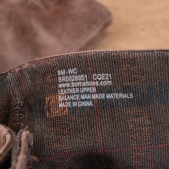 Born Women Saddler Brown Leather Wide Calf Riding Strap Knee Boots sz 9 - Picture 9 of 10